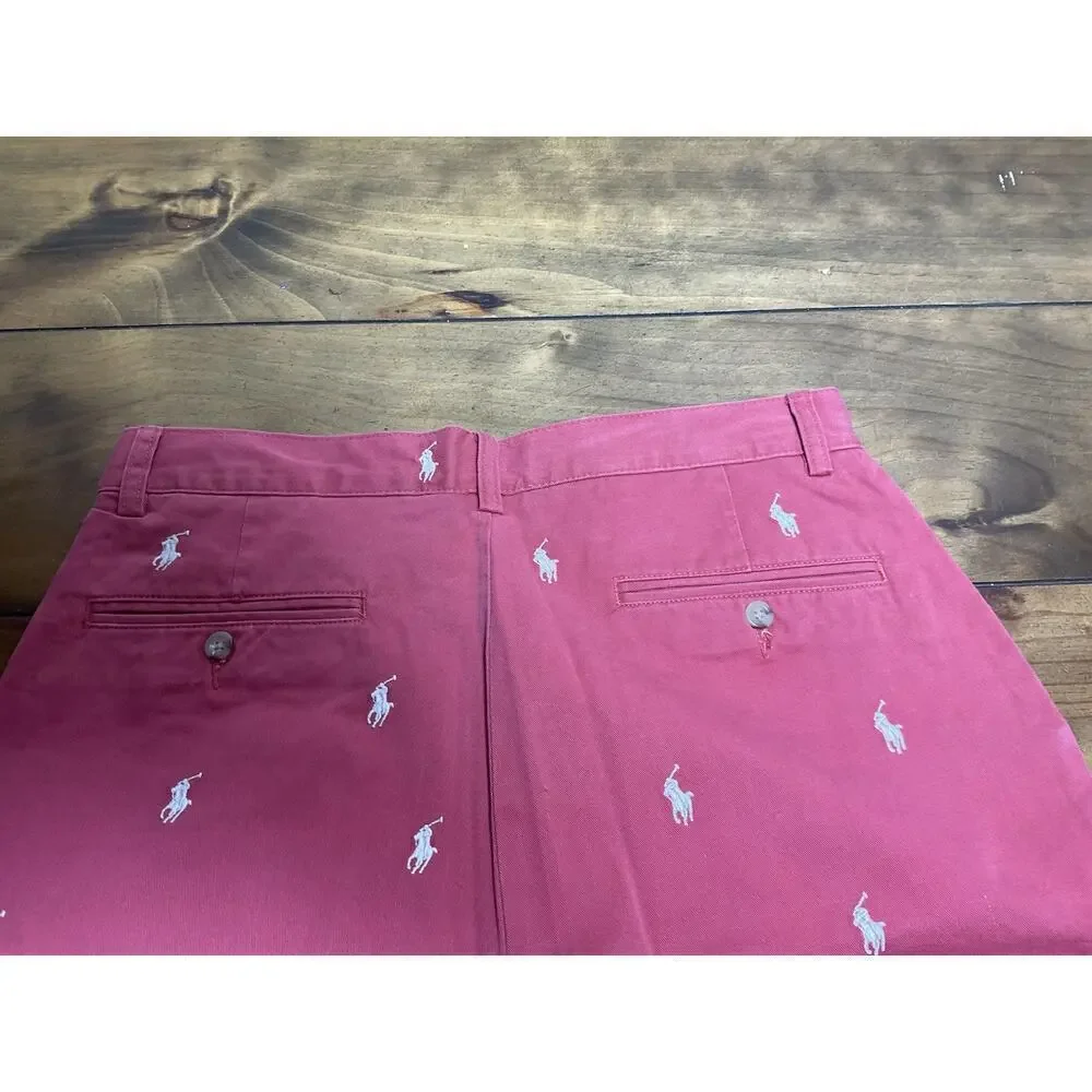 Polo Ralph Lauren Shorts Men's Size 31 Pink All Over Pony Print